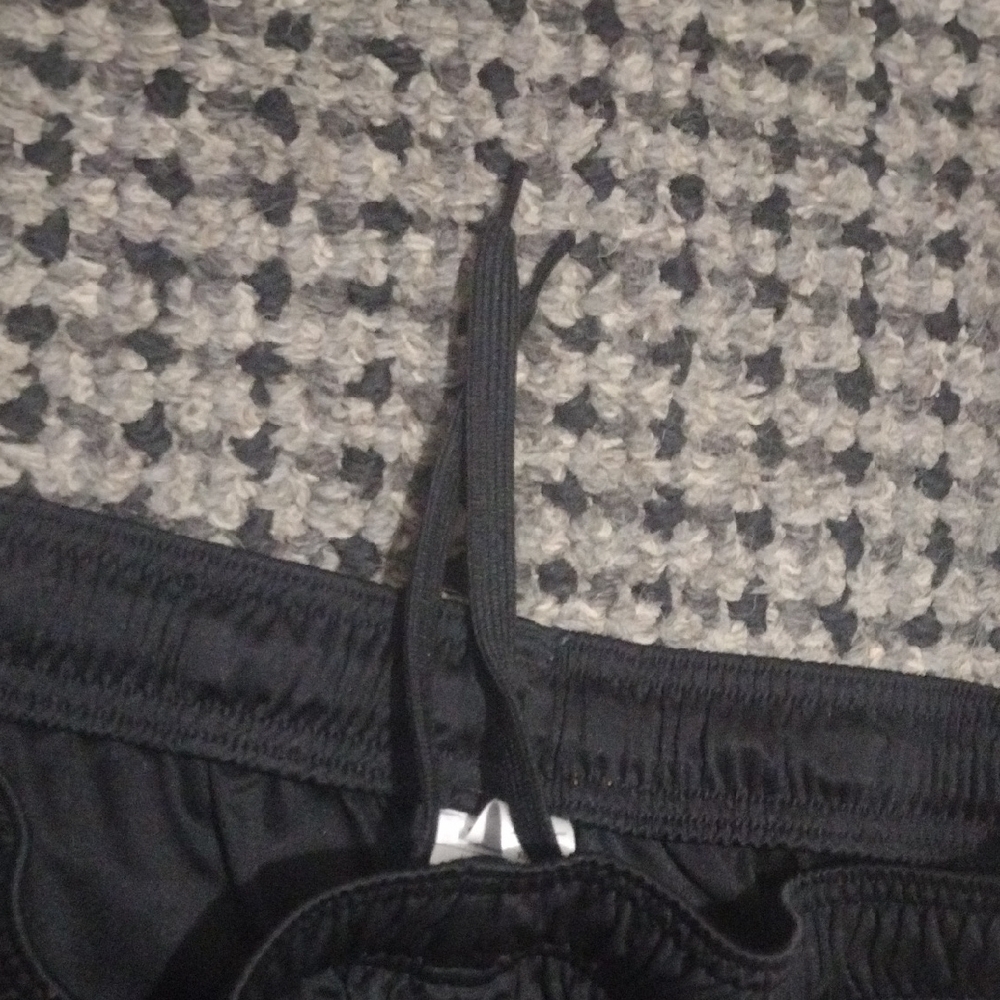 Adidas Men's Black Athletic Shorts with White Stripes - Picture 3 of 7